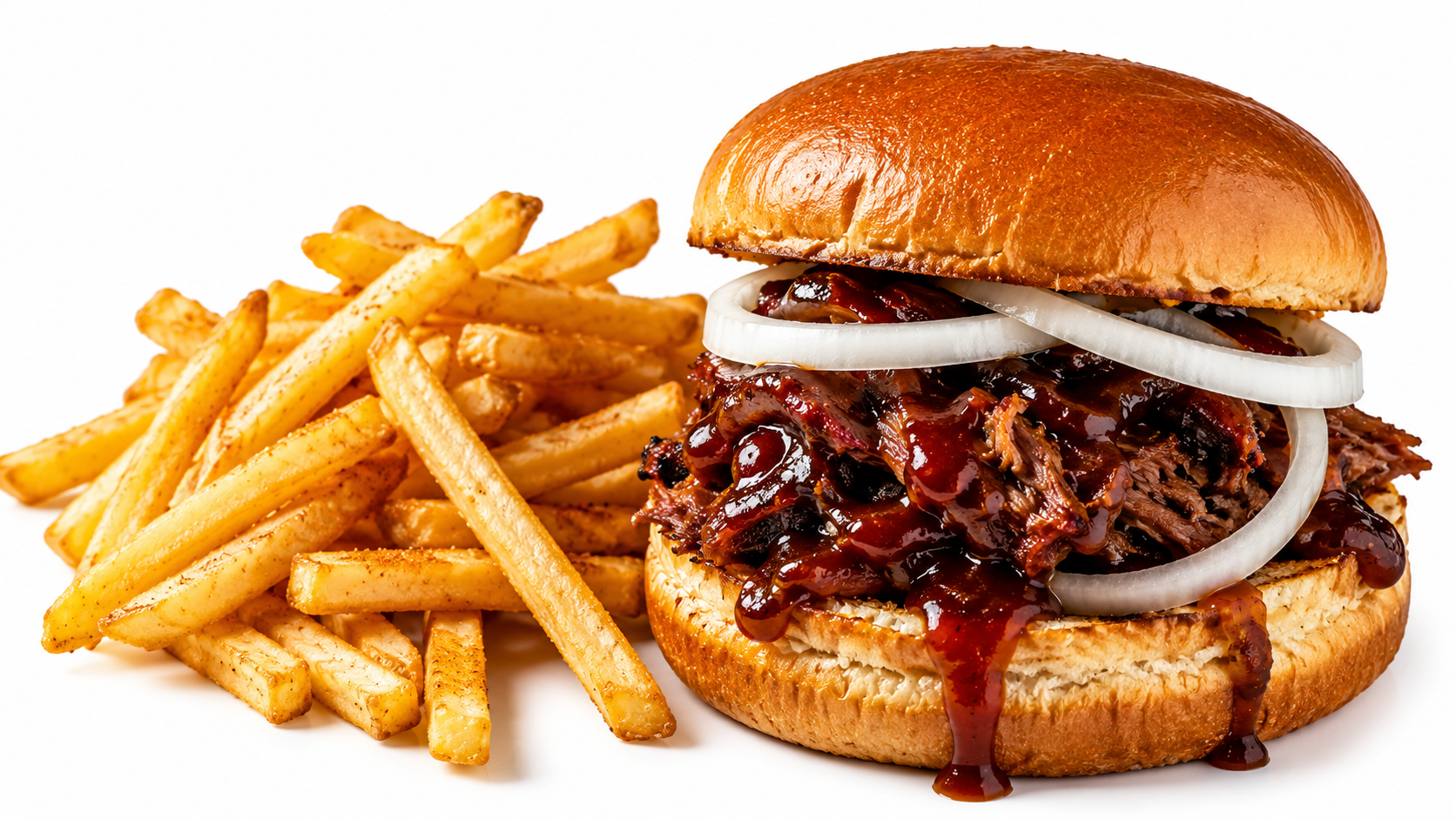 BBQ pulled pork sandwich